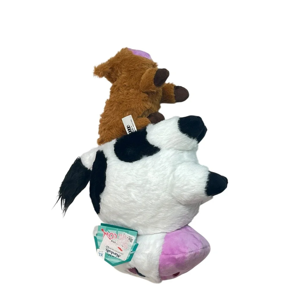 Bark Box Bertha the Cow Dog Toy Cow Giving Birth to Calf Extra Large NEW w/tags